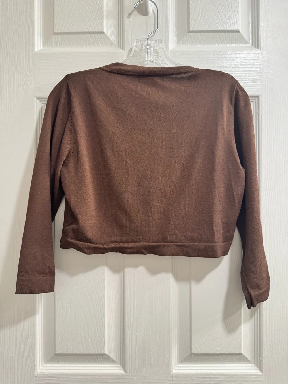 Y2K Dressbarn brown cropped shrug/cardigan